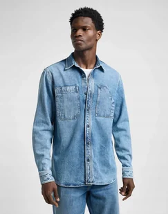 LEE ENGINEER OVERSHIRT BLUE MEADOW WASH 112363915 L - Koszule męskie - miniaturka - grafika 1