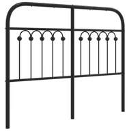 Inne meble do sypialni - vidaXL Metalowe wezgłowie, czarne, 120 cm - miniaturka - grafika 1