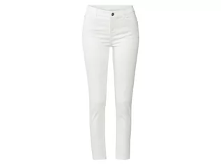 Spodnie damskie - ESMARA ESMARA Jeansy damskie super skinny fit, długość 7/8 (44, Biały) - grafika 1