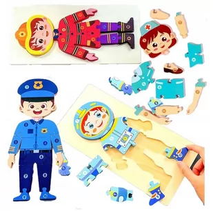 DUŻE PUZZLE 3D UKŁADANKA ZAWODY ZESTAW 4 SZT. - Układanki dla dzieci - miniaturka - grafika 1
