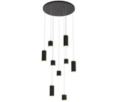 Lampy sufitowe - Wofi 5003-904 - LED Żyrandol ściemnialny na lince TOULOUSE LED/57W/230V czarne/złoty - miniaturka - grafika 1