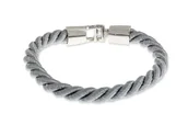 Bransolety męskie - Bransoleta Żeglarski Szary Sznur Męska - miniaturka - grafika 1