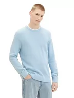 Swetry męskie - TOM TAILOR Denim sweter męski, 32245 – Washed Out Middle Blue, XL - miniaturka - grafika 1