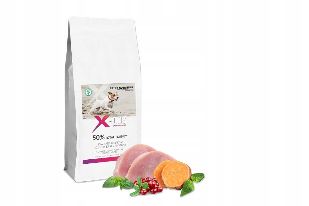 X-DOG ADULT LIGHT INDYK BATATY I ŻURAWINA 12KG