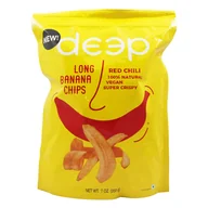 Chipsy - Długie chipsy bananowe z czerwonym chilli Long Banana Chips Deep 200g - miniaturka - grafika 1