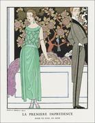 Plakaty - La premiere imprudence: Robe du soir, de Beer, George Barbier - plakat Wymiar do wyboru: 60x80 cm - miniaturka - grafika 1