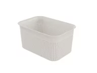 Koszyki łazienkowe - Rotho Brisen pojemnik łazienkowy 4,5 l biały piaskowy 1023707007 - miniaturka - grafika 1