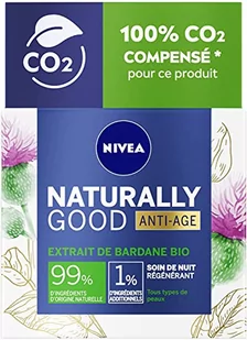 NIVEA NATURALLY GOOD Organiczny ekstrakt z łopianu Anti-Aging Care & Organiczny olej arganowy 50 ml, nawilżający krem do twarzy dla wszystkich rodzajów skóry, 24 godziny nawilżający krem do twarzy - Kremy do twarzy - miniaturka - grafika 1