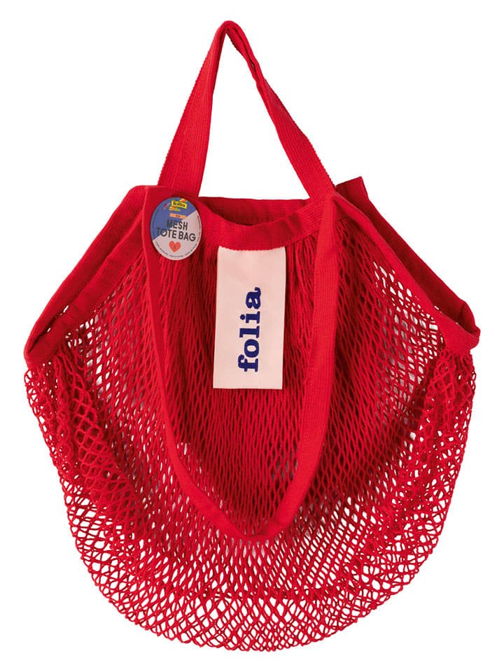 folia PAPER Shopper bag w kolorze czerwonym - 44 x 44 x 0,50 cm