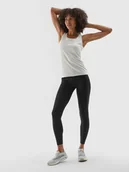 Legginsy - 4F Legginsy treningowe ze średnim stanem damskie - czarne XS - miniaturka - grafika 1