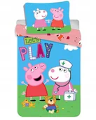 Pościel dla dzieci - POŚCIEL DZIECIĘCA 140X200 KOMPLET POŚCIELI BAWEŁNA PEPA GEORGE ŚWINKA PEPPA - miniaturka - grafika 1