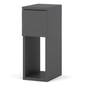 Szafki nocne - Szafka nocna do sypialni z szufladą wąska stolik 20cm nowoczesny szary mat - miniaturka - grafika 1