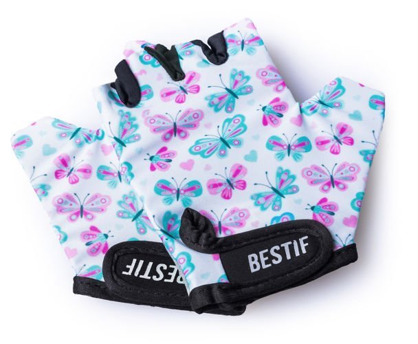 Bestif, Rękawiczki rowerowe, BRR15 / BRR16, biały, rozmiar XXS/XS