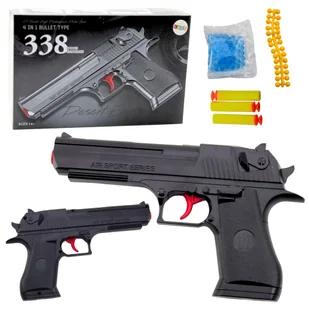 Pistolet Sportowy 388 Strzałki Piankowe Kulki Wodne - Zabawki militarne - miniaturka - grafika 1
