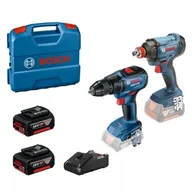 Zestawy elektronarzędzi - BOSCH ZESTAW COMBO 18V GDX 18V-285 + GSR 185-LI 2*2.0AH - miniaturka - grafika 1