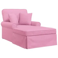 Szezlongi - vidaXL Chaise Lounge z Fartuszkiem Różowy 91 x 157 x 91 cm tkanina - miniaturka - grafika 1