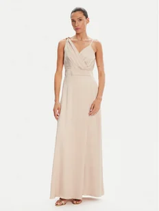 Rinascimento Sukienka wieczorowa CFC0124351003 Beżowy Regular Fit - Sukienki - miniaturka - grafika 1