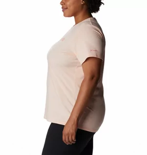 Koszulki sportowe damskie - Damski t-shirt treningowy z nadrukiem COLUMBIA Sun TrekSS Graphic Tee - grafika 1