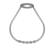 Akcesoria do oświetlenia - Uchwyt żyrandola plastik srebrny - miniaturka - grafika 1