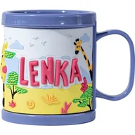 Kubki dla dzieci - Plastikowy kubek z imienim Lenka Lena - miniaturka - grafika 1