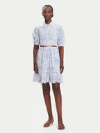 Sukienki - Fracomina Sukienka koszulowa FR25SD1010W404R8 Niebieski Regular Fit - miniaturka - grafika 1