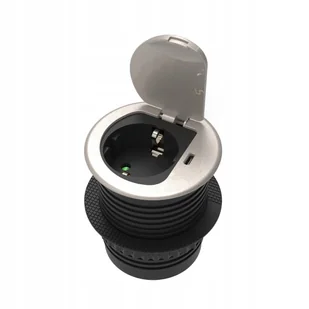 Gniazdo Elektryczne blatowe Orno srebrny - Gniazdka elektryczne - miniaturka - grafika 1