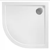 Brodziki prysznicowe - REA-K7909 Look White Brodzik półokrągły 80x100 lewy - miniaturka - grafika 1