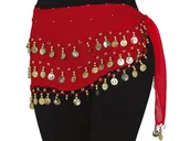 Gadżety na imprezę - Szarfa Cyganki czerwona - 1 szt. - miniaturka - grafika 1