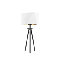 Lampy stojące - Czarna lampka nocna na trójnogu SOVETO GOLD - miniaturka - grafika 1