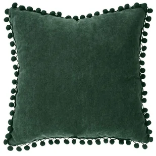 Atmosphera Poduszka dekoracyjna POMPONS 40 x 40 cm kolor zielony B07TSTBLFZ - Poduszki dekoracyjne - miniaturka - grafika 1