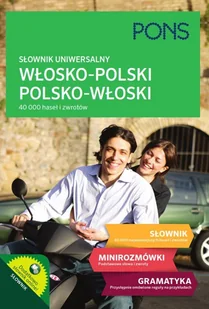 Słownik uniwersalny włosko-polski/polsko-włoski. 40 000 haseł i zwrotów - Książki do nauki języka włoskiego - miniaturka - grafika 1