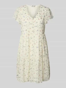 Sukienka szyfonowa taliowana z fakturą dobby model ‘AIDA ELISA’ - Sukienki - miniaturka - grafika 1