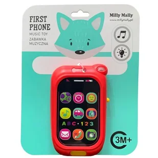 Interaktywny Pierwszy telefon Czerwony Milly Mally - Zabawki interaktywne dla dzieci - miniaturka - grafika 1