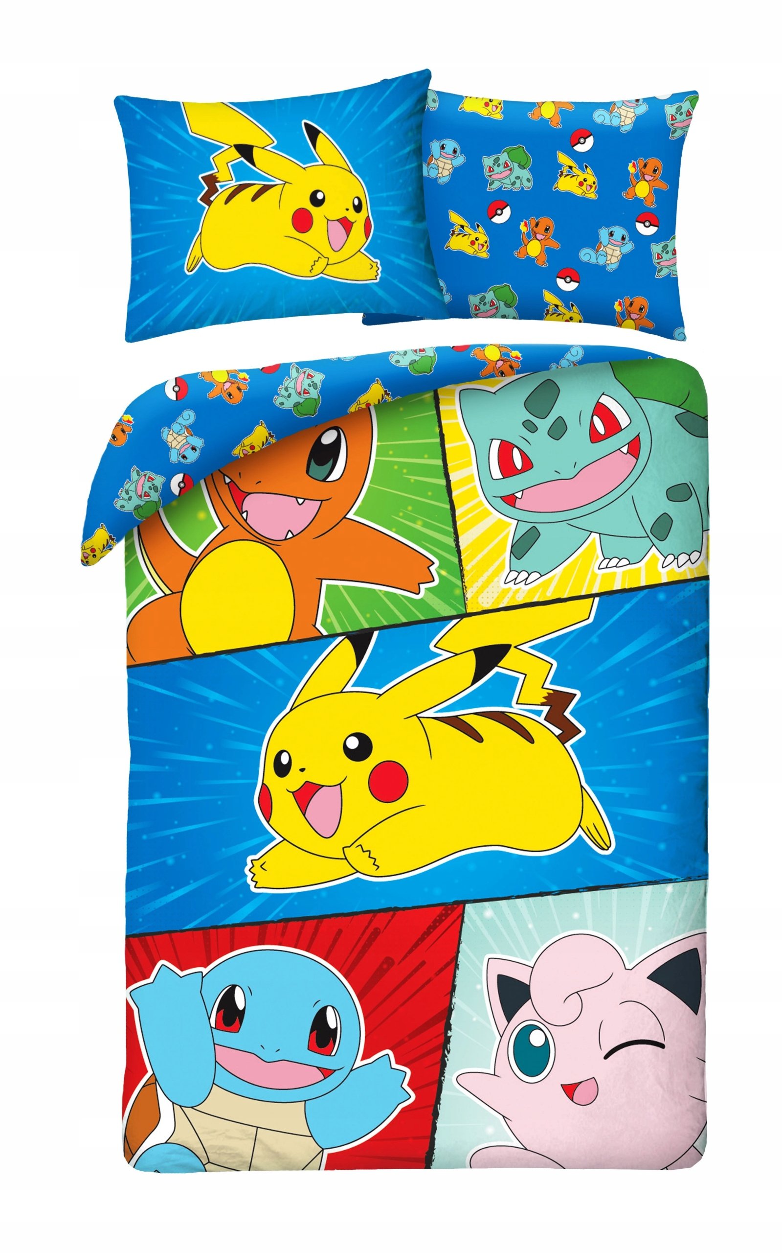 Pościel dziecięca Pokemon 140 x 200 cm 100% bawełna Halantex wielokolorowy