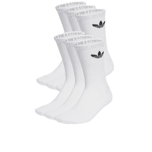 Skarpetki adidas Originals Trefoil Crew Socks 6 Pairs IJ5619 - białe - Skarpetki męskie - miniaturka - grafika 1