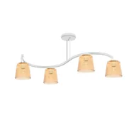 Lampy sufitowe - Żyrandol natynkowy LUCEA 4xE27/60W/230V biały/pomarańczowy - miniaturka - grafika 1
