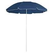 Parasole ogrodowe - vidaXL Parasol ogrodowy na stalowym słupku, niebieski, 180 cm 315541 - miniaturka - grafika 1