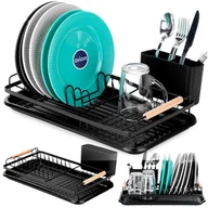 Suszarki do naczyń - Suszarka do naczyń na naczynia stojąca metalowa czarna RADKA 43x23.5x9.5cm ORION 155211 - miniaturka - grafika 1