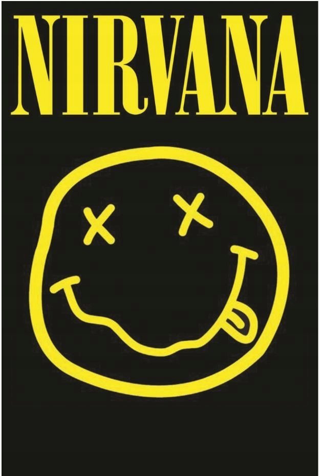 PODKŁADKA POD MYSZ Nadruk 22x18 cm Nirvana Smiley Kurt Cobain ROCK Prezent