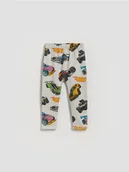 Spodenki dla niemowląt - Reserved - Bawełniane legginsy Hot Wheels - jasnoszary - miniaturka - grafika 1