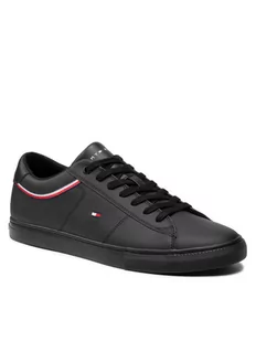 Tommy Hilfiger Męskie buty sportowe ze skóry niezbędnej, Czarny - 38.5 EU - Moda i Uroda OUTLET - miniaturka - grafika 1