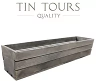 Donice - DUŻA SZARA DREWNIANA SKRZYNKA NA KWIATY I ZIOŁA 70x18x15 cm - miniaturka - grafika 1