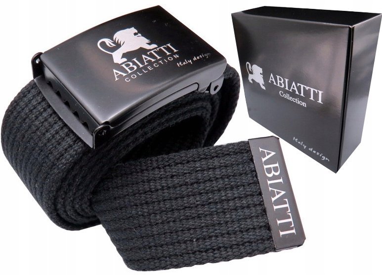 Sportowy Parciany Pasek Do Spodni Super Jakość Bawełna Abiatti Różne Kolory