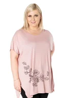 Bluzki damskie - Duża Długa Bluzka Damska Tunika Oversize KD18-2 - miniaturka - grafika 1