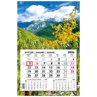 Kalendarze - Kalendarz 2026 jednodzielny główka płaska Tatry - kalendarz - miniaturka - grafika 1