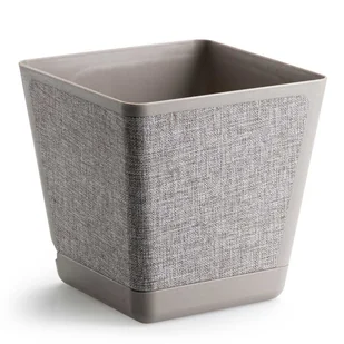 HowHomely Doniczka Pilea Texelle taupe h18x18 cm - Donice - miniaturka - grafika 1