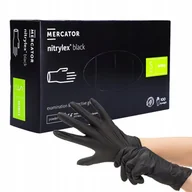 Rękawiczki jednorazowe - Mercator Medical, Rękawice Nitrylowe Nitrylex Black, 100 Szt. - miniaturka - grafika 1