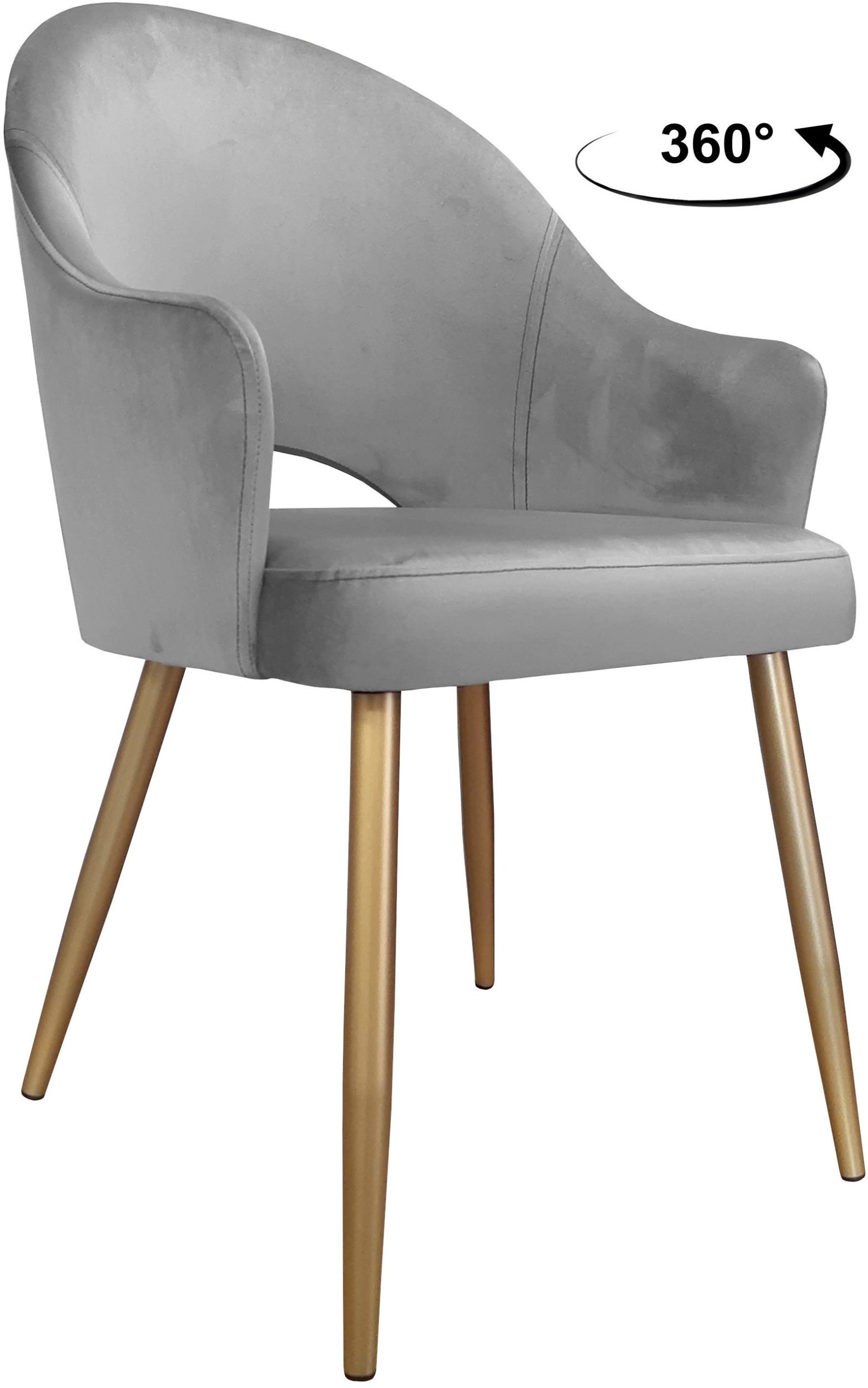 Krzesło obrotowe Velvet podstawa złota MG17