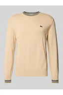 Swetry męskie - Sweter z dzianiny o kroju regular fit z czystej bawełny - Lacoste - miniaturka - grafika 1