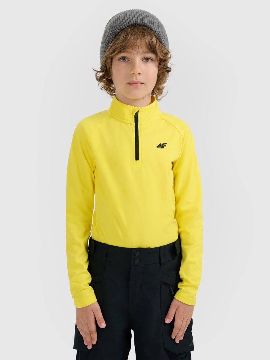 Bielizna termiczna ocieplana (góra) dziecięca 4F 4FJRAW25UBRUU115-71S Żółty 146/152